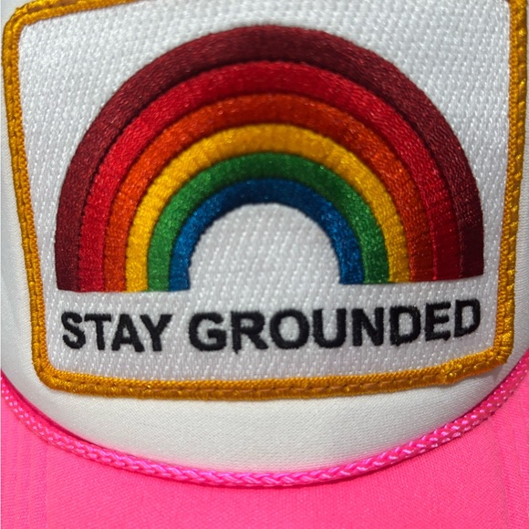 Aviator Nation Stay Grounded Unisex - Hot Pink and White trucker hat - Picture 6 of 9